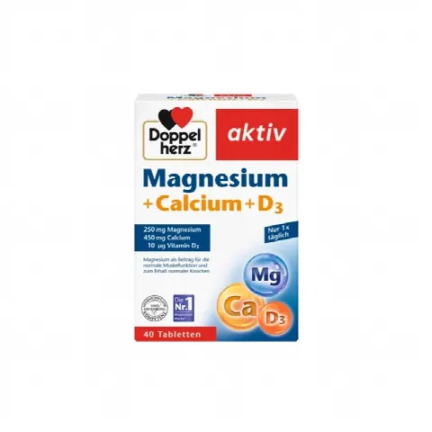 Magnesium+Calcium+D3 Doppel herz N40