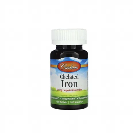 Chelated Iron 27mg Carlson N100