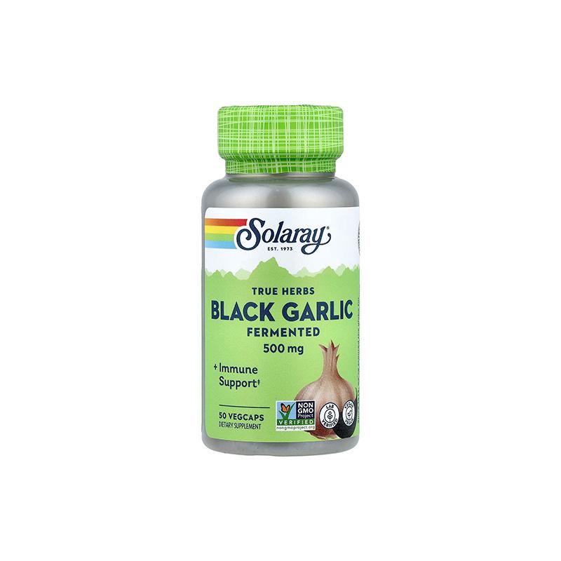Fermented Black Garlic Bulb, 500mg Solaray N50