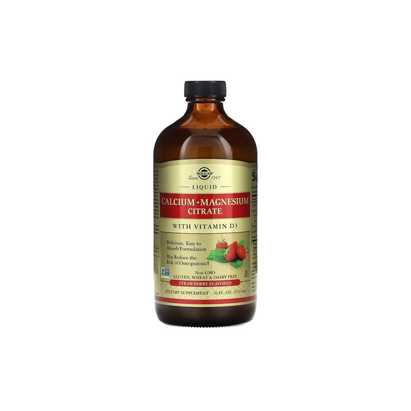 Calcium Magnesium Citrate(Klubnika) Solgar 473ml