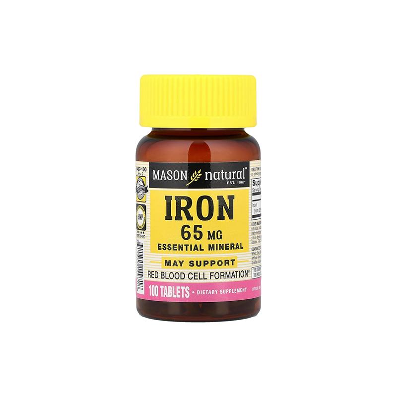 Iron 65mg Ferrous Mason Naturals N100
