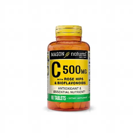 Vitamin C 500 mg With Rose Hips and Bioflavonoids Mason Naturals  N90