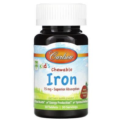 Kids Chewable Iron 15mg Carlson N30