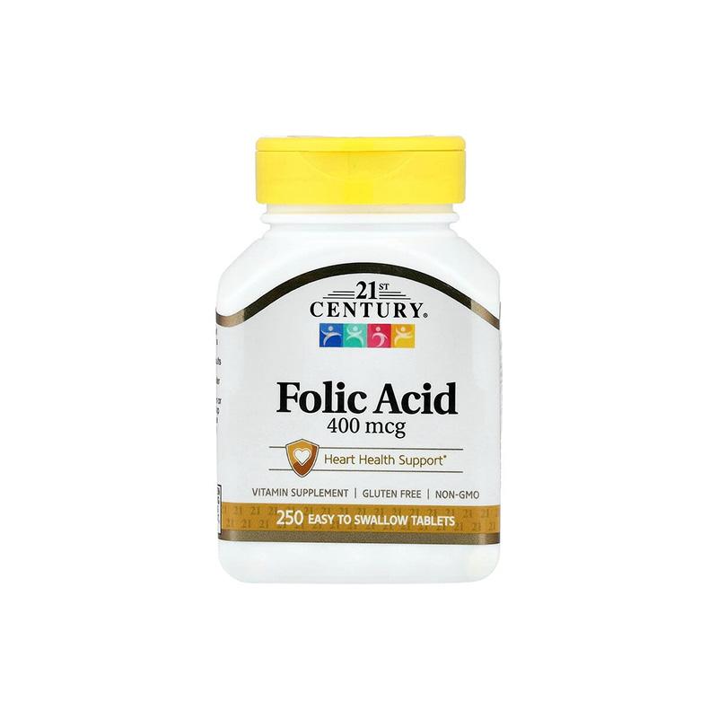 Folic Acid 400mg  21 Century N250
