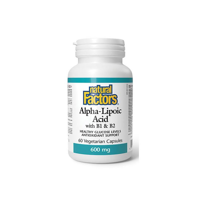 Alpha lipoic & B1 B2 Nat Factors 600mg N60