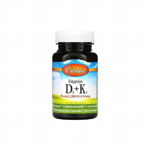 Vitamin D3+K2 Carlson 2000ui N120