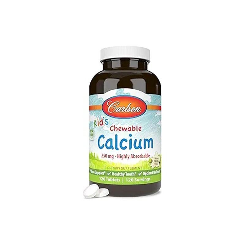 Calcium Kids Chewable 250mg Carlson N120