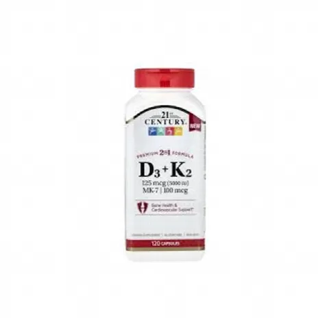 Vitamin D3+K2 21 Century 5000ui n120