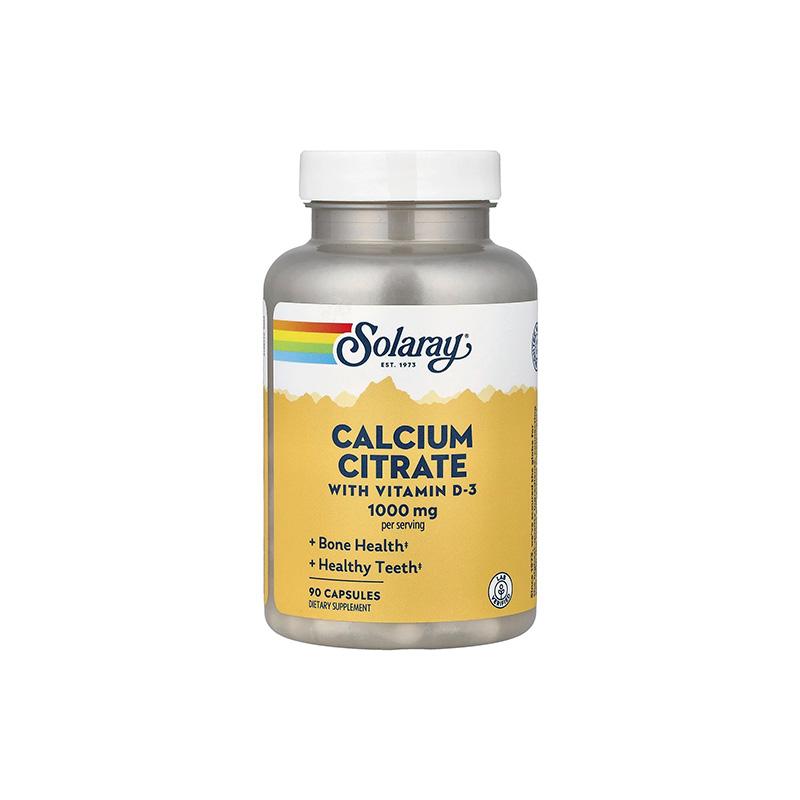 Calcium Citrate 1000 mg+ D3 Solaray N90