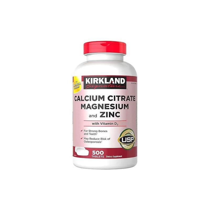 Calcium Citrate Magnesium Zinc D3 Kirkland N500