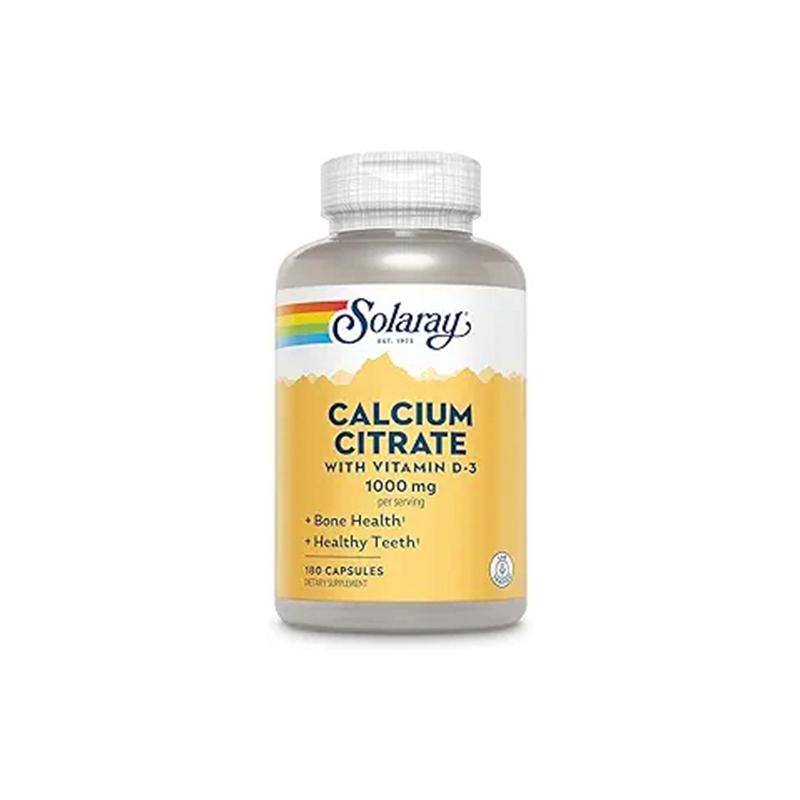 Calcium Citrate Vit D3 1000mg Solaray  N180
