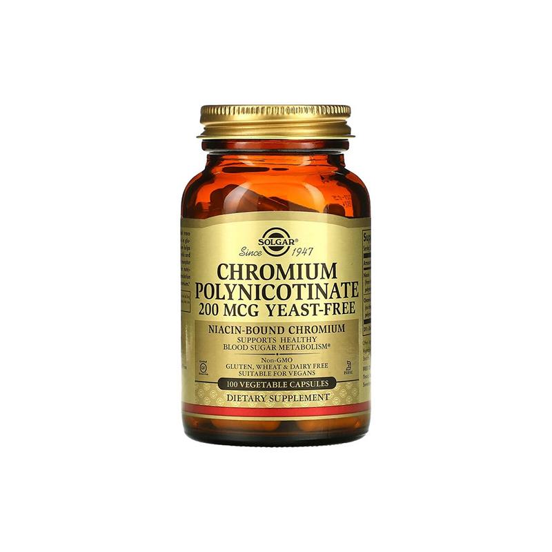 Chromium Polynicolinate Solgar 200mcg N100