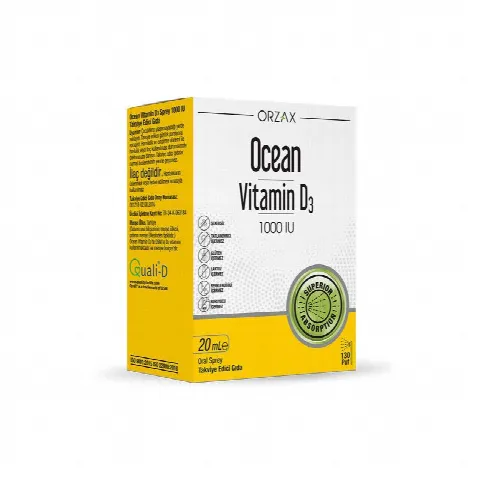 Orzax Vitamin D3 DAMLA 1000 IU, 50 Ml