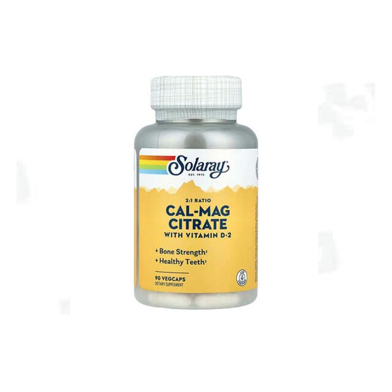 Cal-Mag Citrate+D-2 Solaray N90